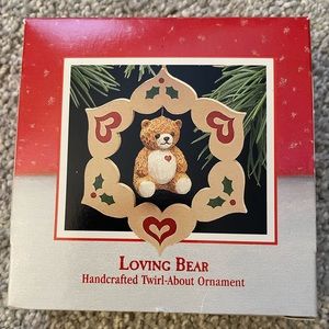 5 for $10🟢 Vintage 1988 Hallmark Loving Bear Twirl-About Ornament. New.